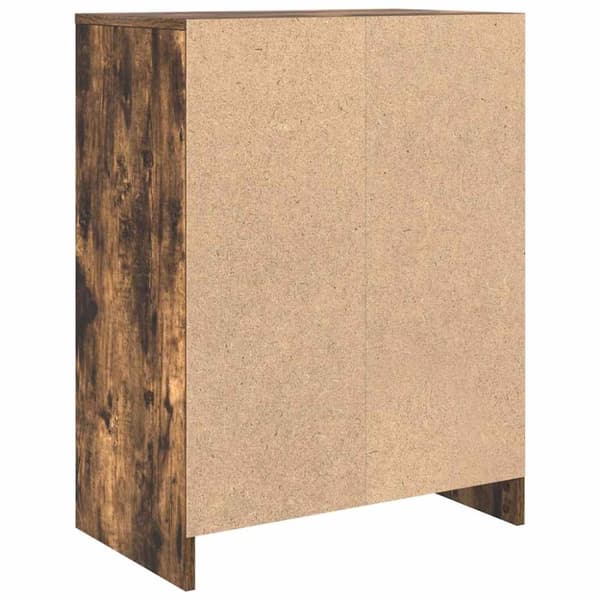 vidaXL Skänk rökt ek 57x34x76 cm konstruerat trä