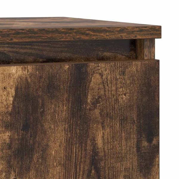 vidaXL Skänk rökt ek 57x34x76 cm konstruerat trä