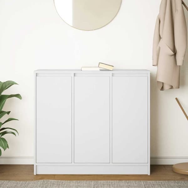 vidaXL Skänk vit 85x34x76 cm konstruerat trä
