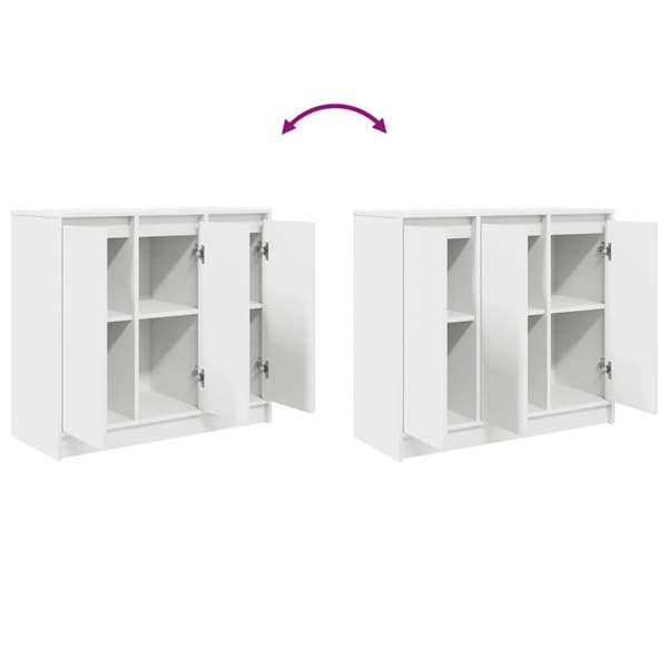 vidaXL Skänk vit 85x34x76 cm konstruerat trä