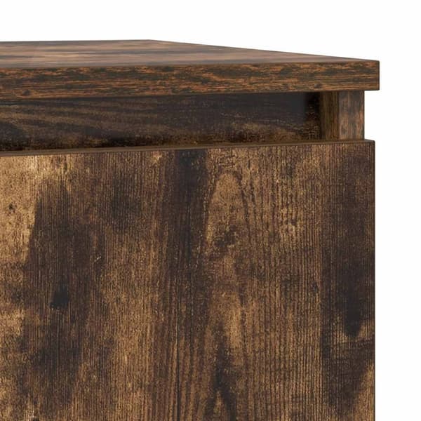 vidaXL Skänk med låda rökt ek 71x35x65 cm konstruerat trä