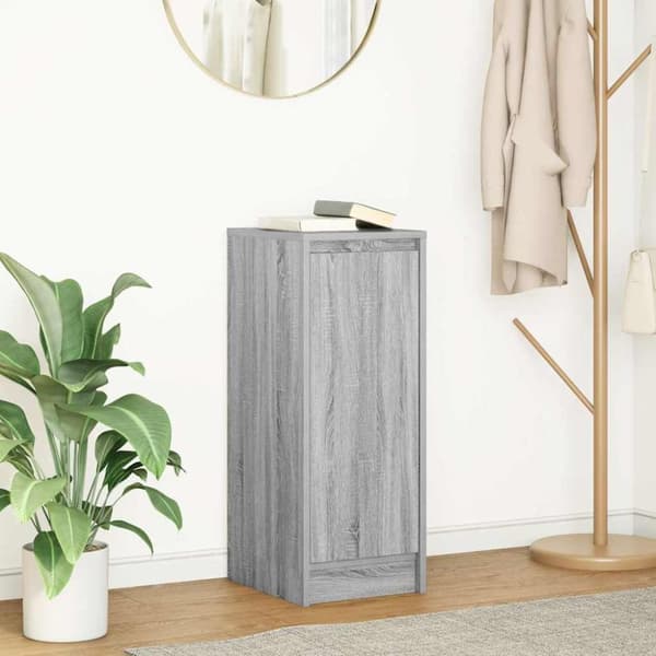 vidaXL Skjenk grå sonoma 29,5x34x76 cm konstruert tre