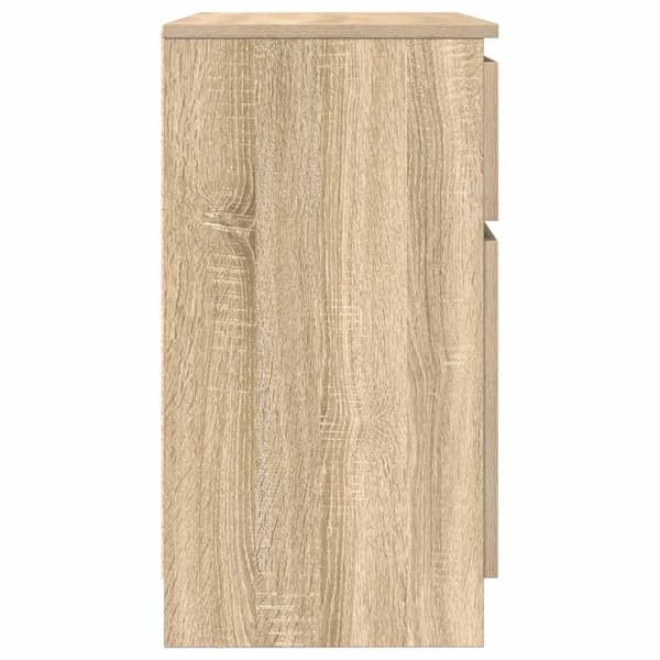 vidaXL Skjenk med skuff sonoma eik 71x35x65 cm konstruert tre