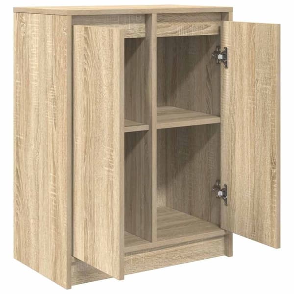 vidaXL Skjenk sonoma eik 57x34x76 cm konstruert tre