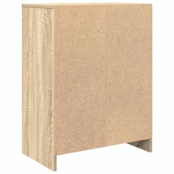 vidaXL Skjenk sonoma eik 57x34x76 cm konstruert tre