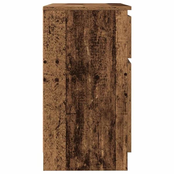 vidaXL Skänk med låda gammalt trä 71x35x65 cm konstruerat trä