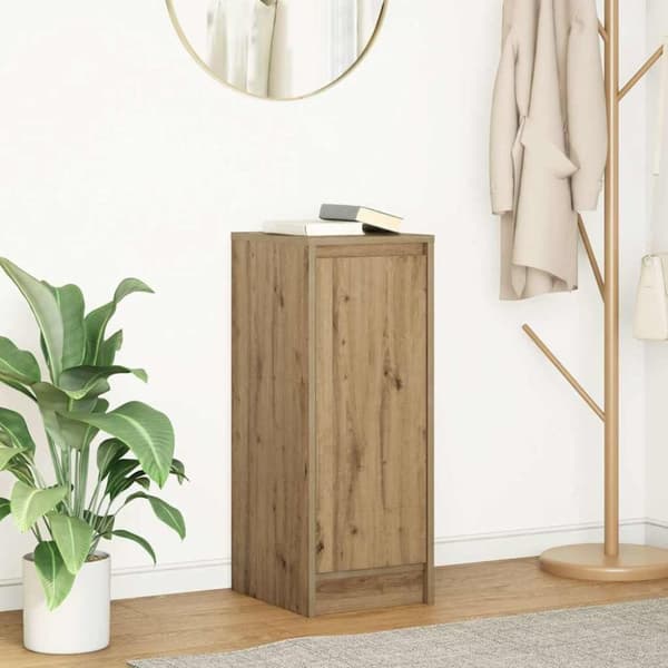 vidaXL Skjenk artisan eik 29,5x34x76 cm konstruert tre