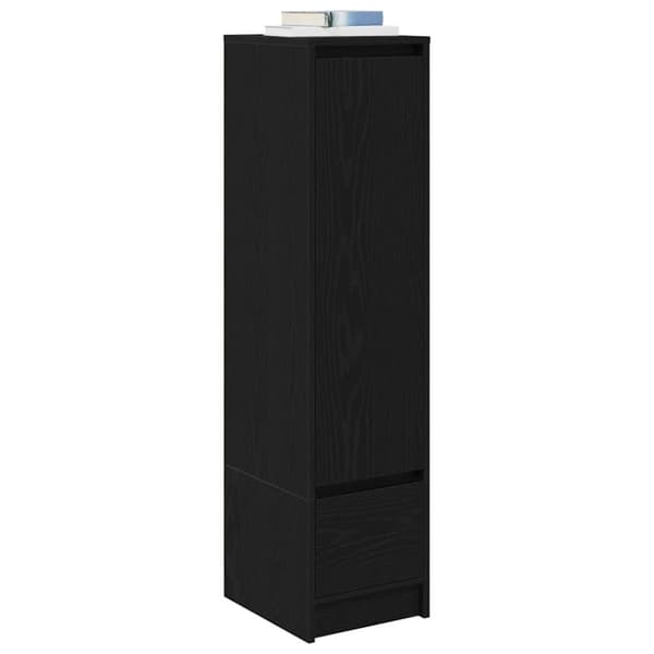 vidaXL Høybord svart eik 29,5x34x119,5 cm konstruert tre