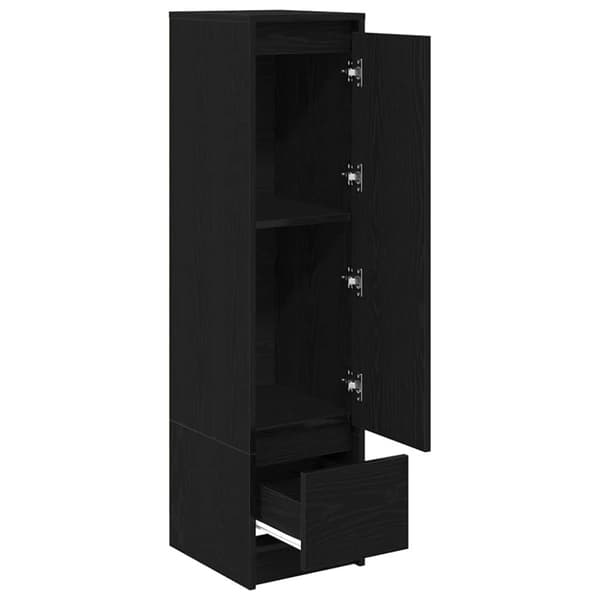 vidaXL Høybord svart eik 29,5x34x119,5 cm konstruert tre