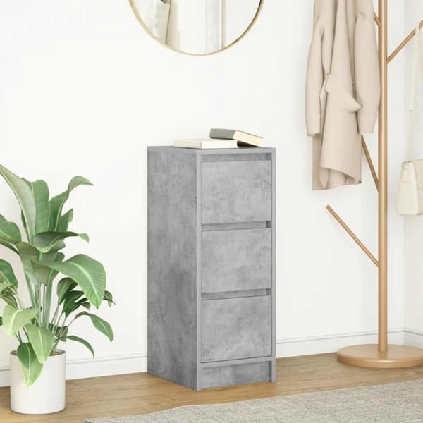 vidaXL Senkki betoninharmaa 29,5x34x76 cm tekninen puu