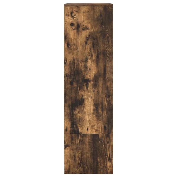 vidaXL skab med skuffe 55,5x34x119,5 cm konstrueret træ røget-eg