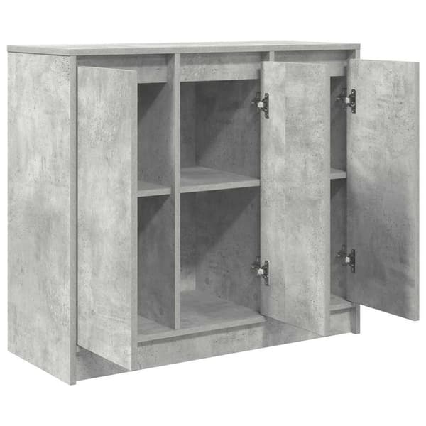 vidaXL Senkki betoninharmaa 85x34x76 cm tekninen puu