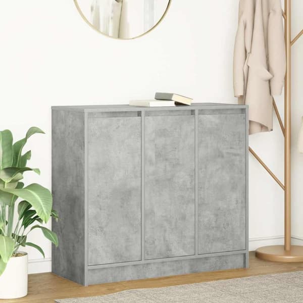 vidaXL Senkki betoninharmaa 85x34x76 cm tekninen puu
