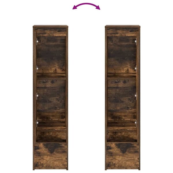 vidaXL Kaappi savutammi 29,5x34x119,5 cm tekninen puu