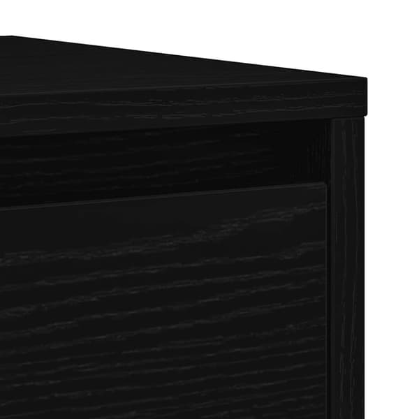 vidaXL skænk 29,5x34x76 cm konstrueret træ sort egetræsfarve
