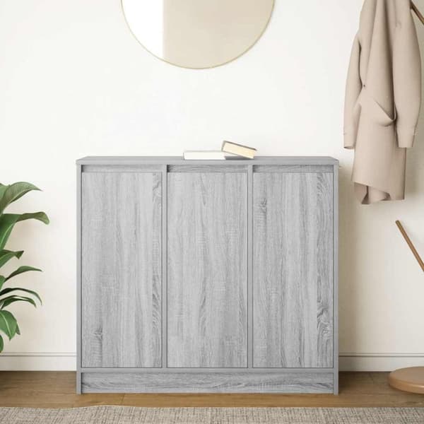 vidaXL skænk 85x34x76 cm konstrueret træ grå sonoma-eg