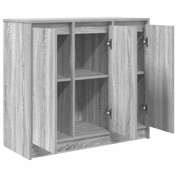 vidaXL skænk 85x34x76 cm konstrueret træ grå sonoma-eg