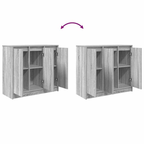 vidaXL skænk 85x34x76 cm konstrueret træ grå sonoma-eg