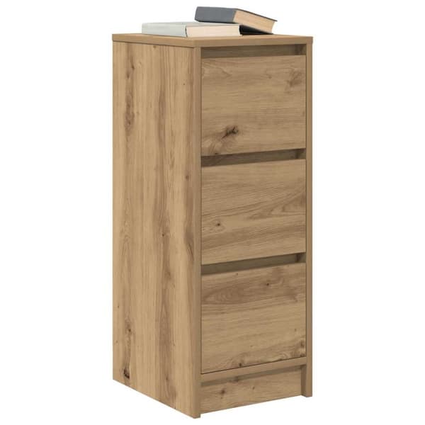 vidaXL skænk 29,5x34x76 cm konstrueret træ kunsteg