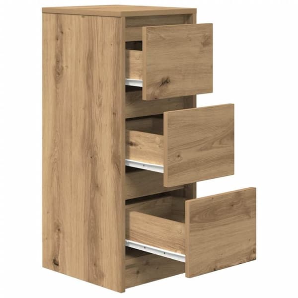 vidaXL skænk 29,5x34x76 cm konstrueret træ kunsteg