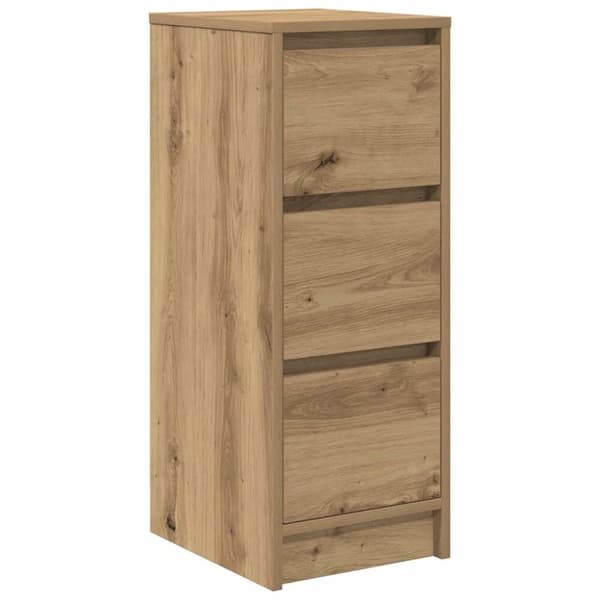 vidaXL skænk 29,5x34x76 cm konstrueret træ kunsteg