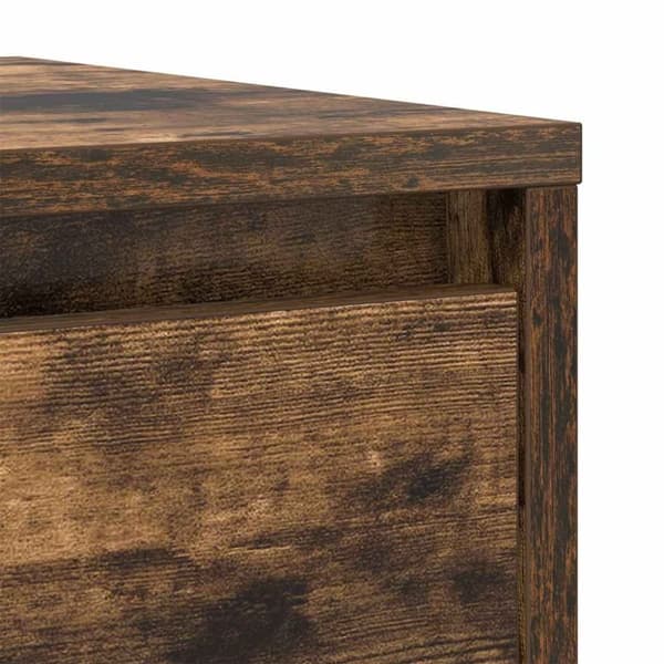 vidaXL skænk 29,5x34x76 cm konstrueret træ røget egetræsfarve