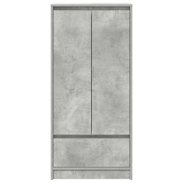 vidaXL skab med skuffe 55,5x34x119,5 cm konstrueret træ betongrå
