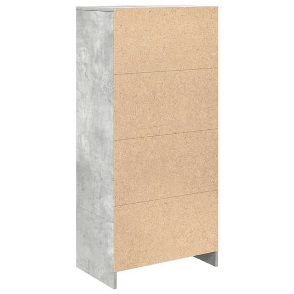 vidaXL skab med skuffe 55,5x34x119,5 cm konstrueret træ betongrå