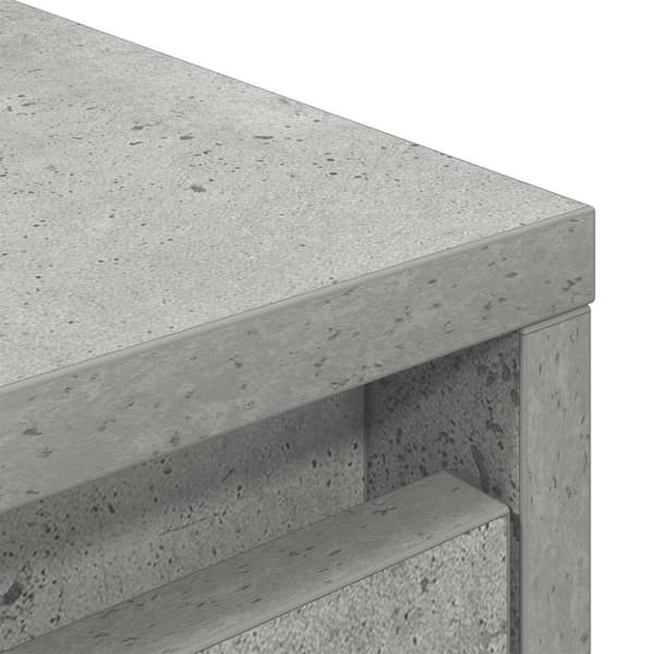 vidaXL skab med skuffe 55,5x34x119,5 cm konstrueret træ betongrå