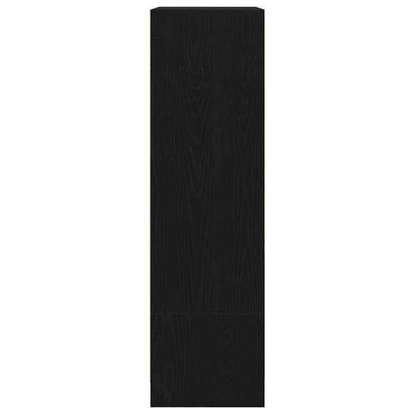 vidaXL skab med skuffe 55,5x34x119,5 cm konstrueret træ sort-eg
