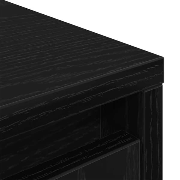 vidaXL skab med skuffe 55,5x34x119,5 cm konstrueret træ sort-eg