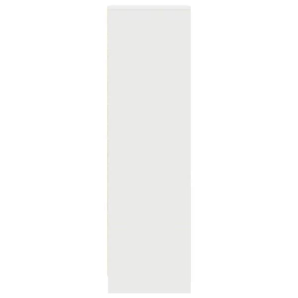 vidaXL højskab 29,5x34x119,5 cm konstrueret træ hvid