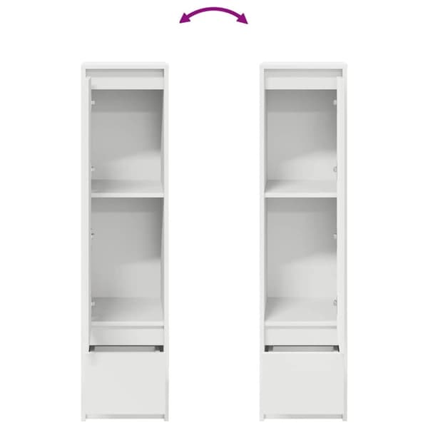 vidaXL højskab 29,5x34x119,5 cm konstrueret træ hvid