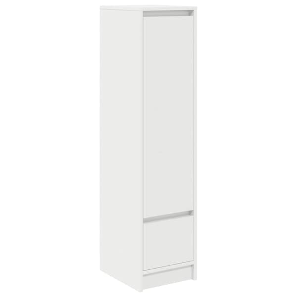 vidaXL højskab 29,5x34x119,5 cm konstrueret træ hvid