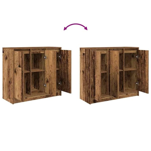 vidaXL Senkki vanha puu 85x34x76 cm tekninen puu