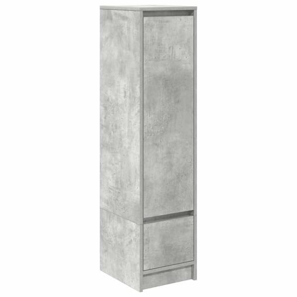 vidaXL Kaappi betoninharmaa 29,5x34x119,5 cm tekninen puu