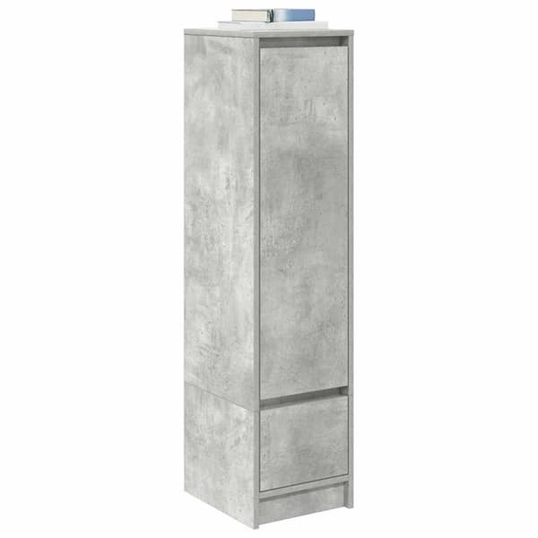 vidaXL Kaappi betoninharmaa 29,5x34x119,5 cm tekninen puu