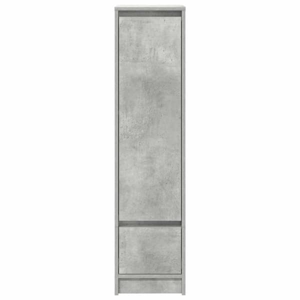vidaXL Kaappi betoninharmaa 29,5x34x119,5 cm tekninen puu