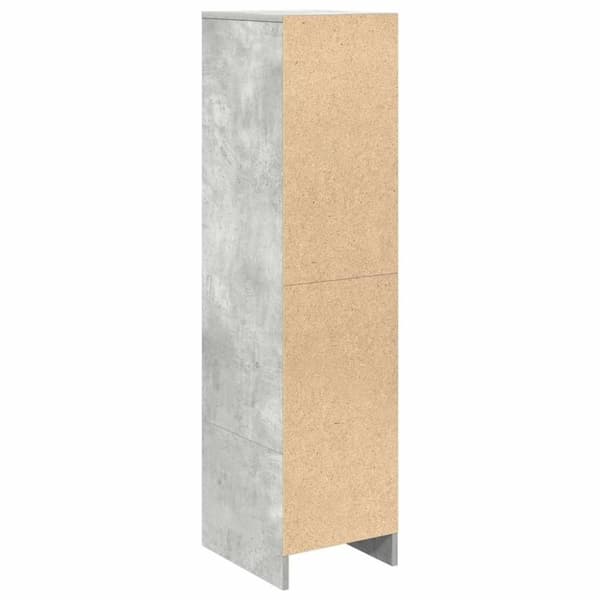 vidaXL Kaappi betoninharmaa 29,5x34x119,5 cm tekninen puu