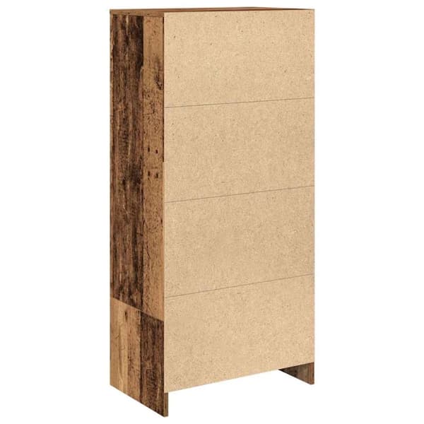 vidaXL skab med skuffe 55,5x34x119,5 cm konstrueret træ antikt træ