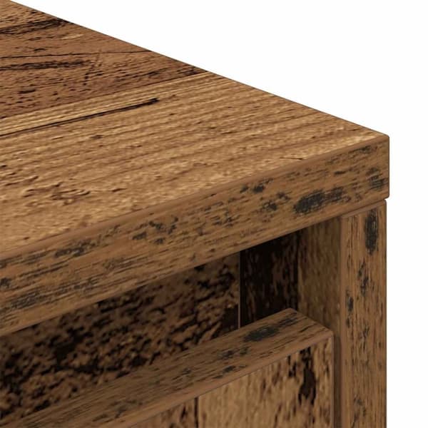 vidaXL skab med skuffe 55,5x34x119,5 cm konstrueret træ antikt træ