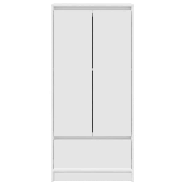 vidaXL Skap med skuff hvit 55,5x34x119,5 cm konstruert tre