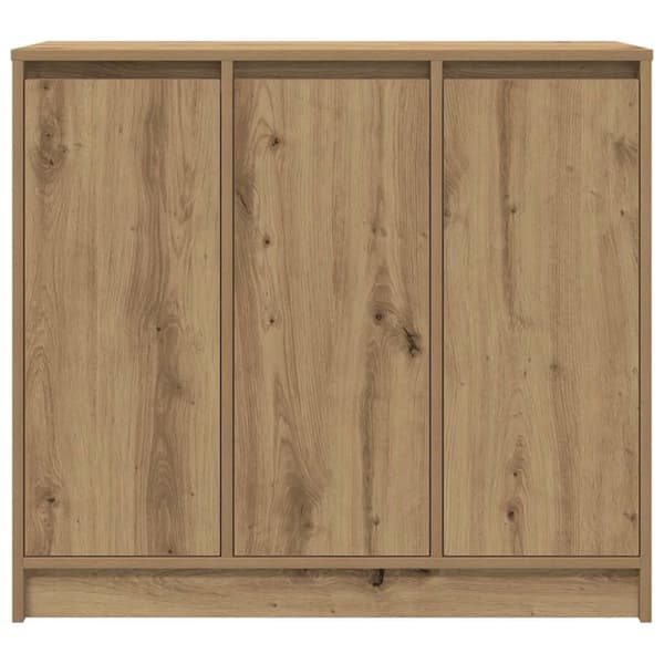 vidaXL Skänk hantverksmässig ek 85x34x76 cm konstruerat trä