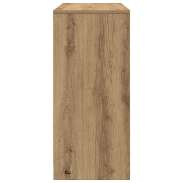 vidaXL Skänk hantverksmässig ek 85x34x76 cm konstruerat trä