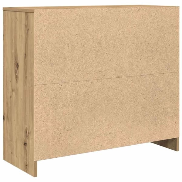vidaXL Skänk hantverksmässig ek 85x34x76 cm konstruerat trä