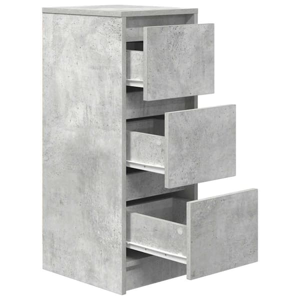 vidaXL Skjenk betonggrå 29,5x34x76 cm konstruert tre
