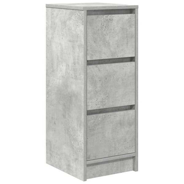 vidaXL Skjenk betonggrå 29,5x34x76 cm konstruert tre