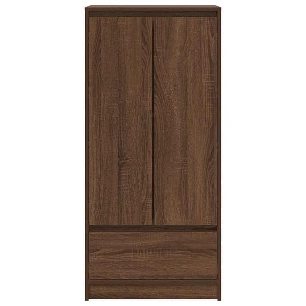 vidaXL Skåp med låda brun ek 55,5x34x119,5 cm konstruerat trä