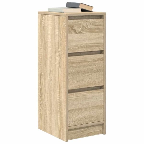vidaXL Skjenk sonoma eik 29,5x34x76 cm konstruert tre
