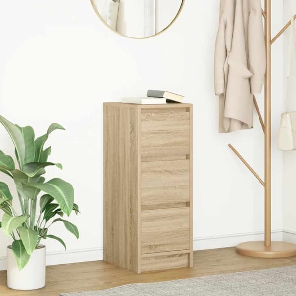 vidaXL Skjenk sonoma eik 29,5x34x76 cm konstruert tre